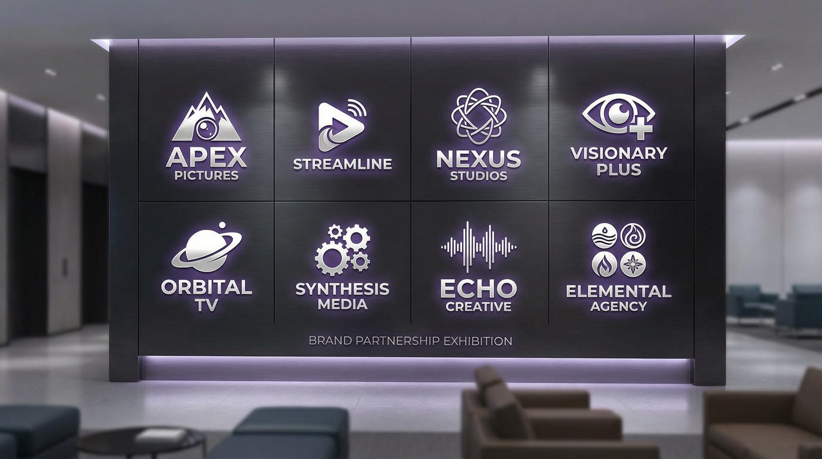 玩物社区合作影视品牌Logo墙