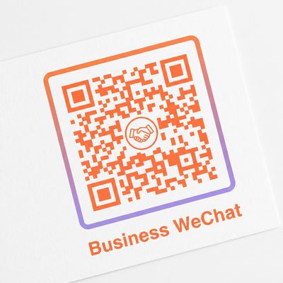 镜子前面商务二维码